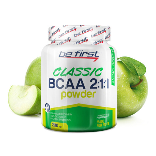 Be First BCAA 2:1:1 Classic powder, яблоко, 200 г