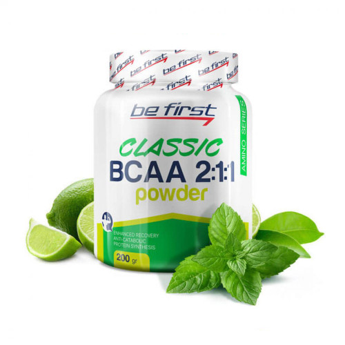 Be First BCAA 2:1:1 Classic powder, мята-лайм, 200 г