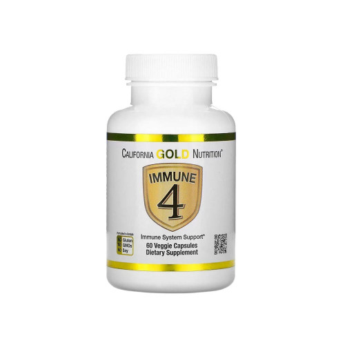 California Gold Nutrition Immune 4, средство для укрепления иммунитета, 60 капсул