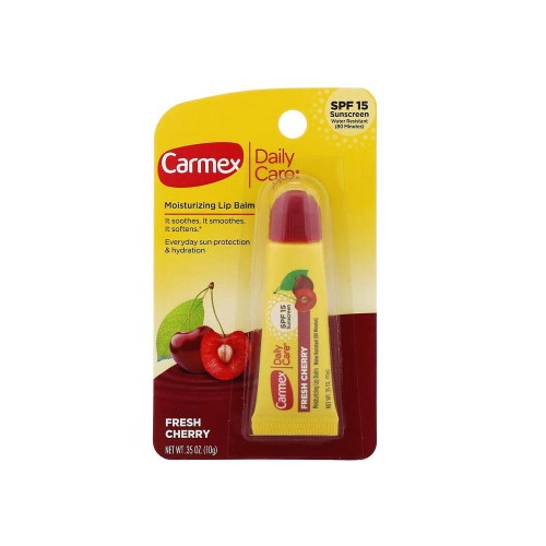 Carmex, Daily Care, увлажняющий бальзам для губ, вишня, SPF 15, 10 г