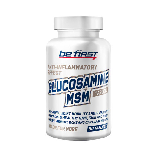 Глюкозамин с МСМ, Glucosamine + MSM, Be First, 60 таблеток