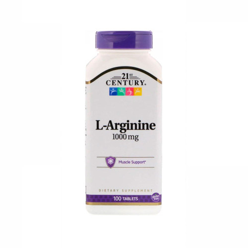 21st Century Аминокислота L-Arginine 1000 мг, 100 таб