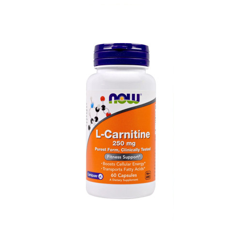 Now Foods L-Carnitine 250 мг, 60 капсул