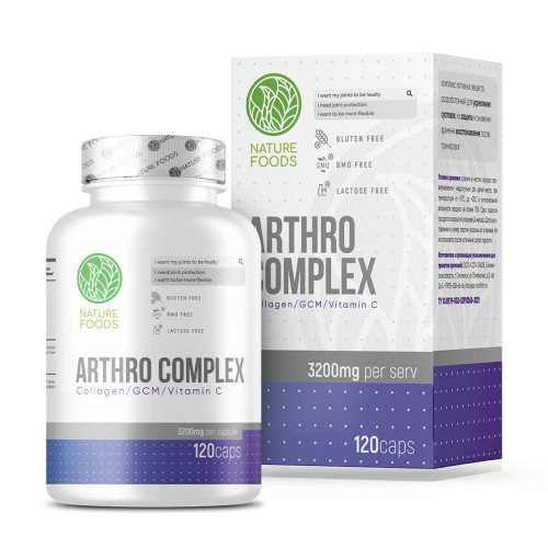 Nature Foods Arthro Complex (Glucosamine + Chondroitin + MSM + Collagen + Vitamin C), 120 капсул