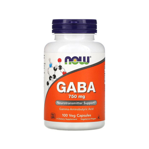 Now Foods GABA 750 мг, 100 капсул