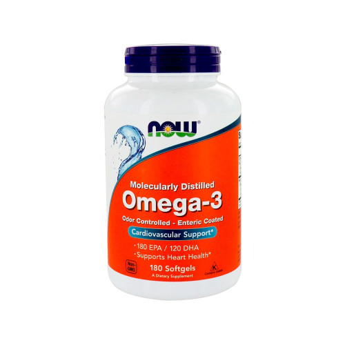 Now Foods Omega-3 1000 мг, 180 капсул