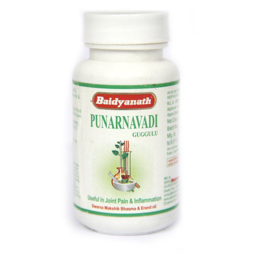 Punarnavadi Guggulu Baidyanath, Пунарнавади для лечения почек, 80 таб