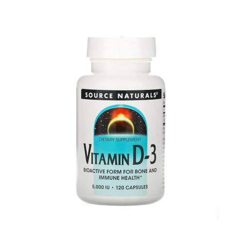 Source Naturals Витамин D-3 5000 IU , 120 капсул