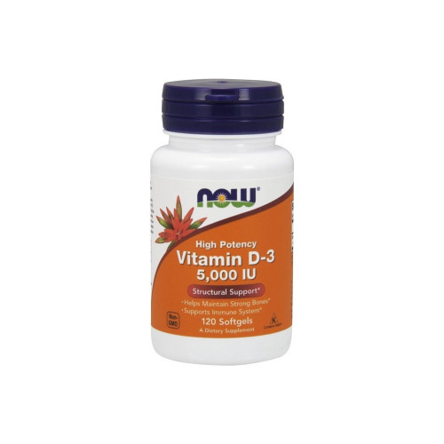 Now Foods Vitamin D-3 5000 ME, 120 капсул