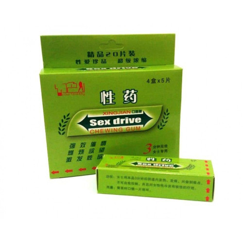 Sex drive gum chewing возбуждающая жевательная резинка для женщин, 5 пластин